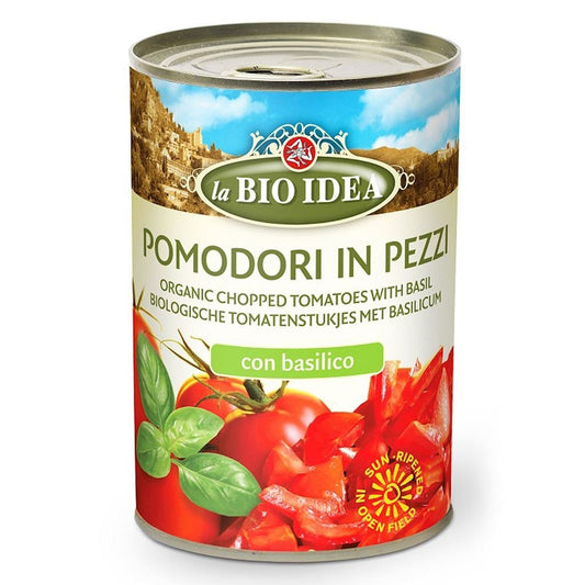 Bio Idea Organic Chopped Tomato Basilico (400gm)