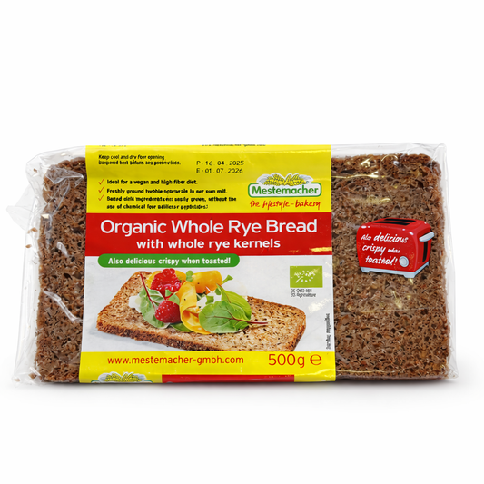 Organic whole rye bread 500g