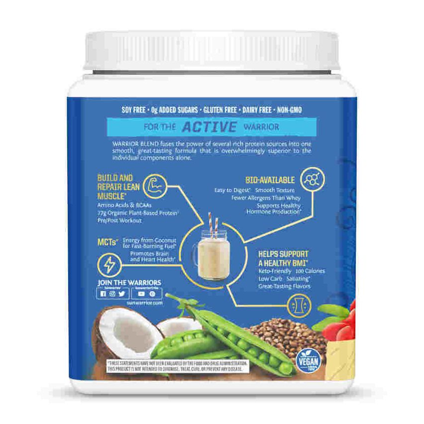 Sunwarrior  Plant-Based | Keto-Friendly |Vegan |Organic Protein Powder Vanilla 375 G